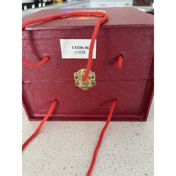 Feng Shui Amber Pi Yao/Pi Xiu Wealth Prosperity Statue 4" New Figurine In Box - Picture 8 of 8